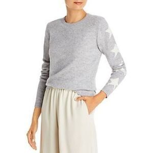 Designer Brand Womens Gray Crew Neck Sweater S Aqua Cashmere